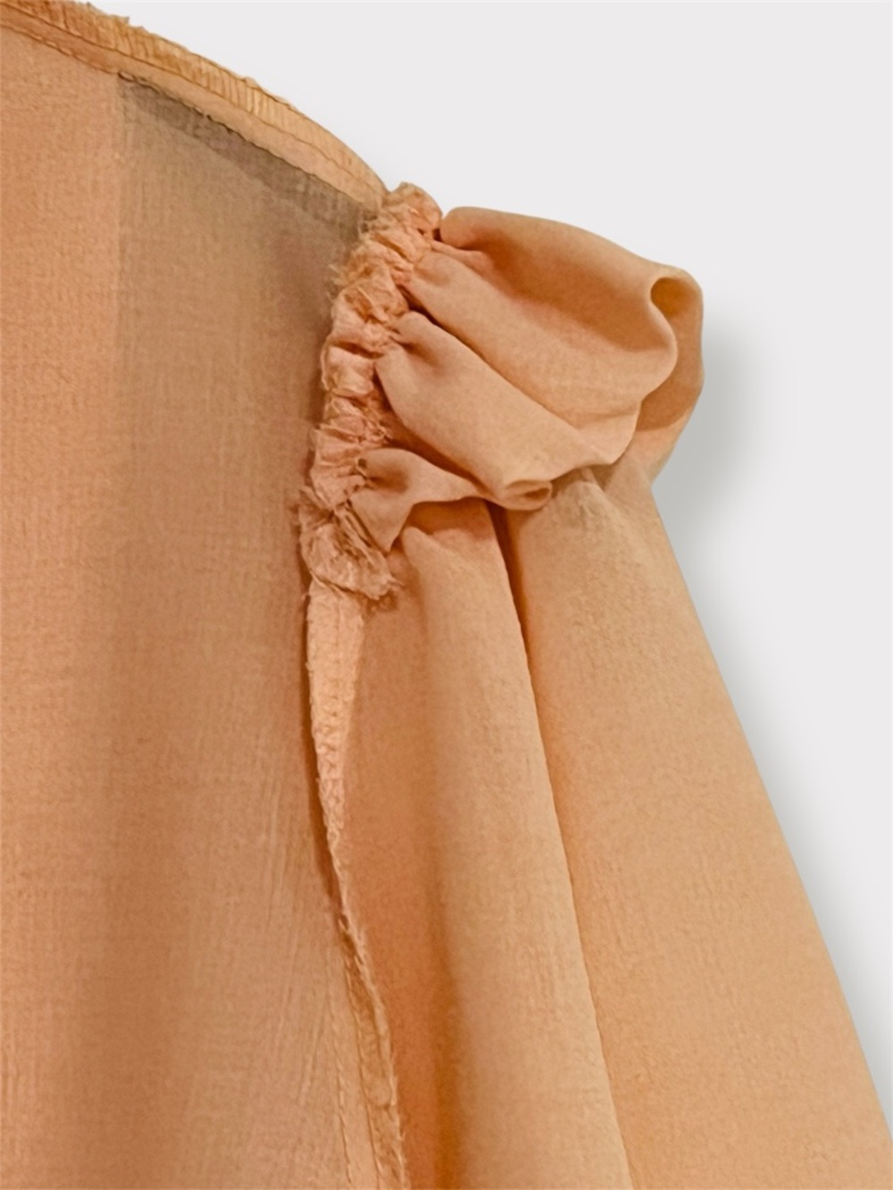 Vintage Poet by Nicola Coral Pleated High Collar Blouse Top - Picture 8 of 8